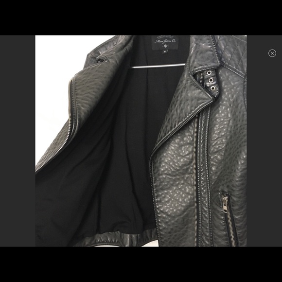 Mavi Charcoal Grey Vegan Leather Jacket - Picture 12 of 13